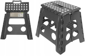 Taboret Alex Składany Antypoślizgowy 32 Cm Szary