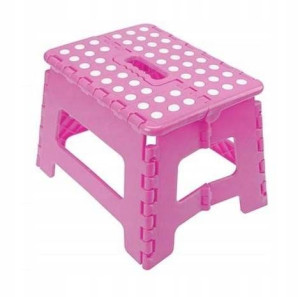 Taboret Składany Antypoślizgowy 22 Cm Różowy