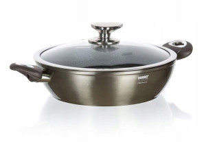 PATELNIA GŁĘBOKA z pokrywą METALIC banquet 3,7 L