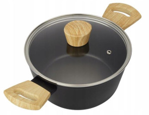GARNEK CZARNY TRADYCYJNY WOODY 24 cm 3,8 L galicja