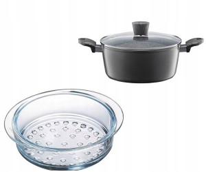 Garnek Do Gotowania Na Parze Szklane Sito 2 L Loft