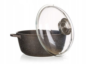 GARNEK GRANITE BROWN 6,7L z Pokrywą i dozownikiem