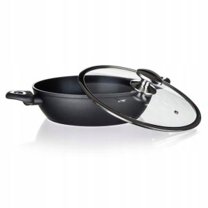 Patelnia Aluminiowa Wok Garnek Pokrywka 28 Banquet