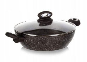 PATELNIA GŁĘBOKA z pokrywą BROWN banquet 3,7 L WOK