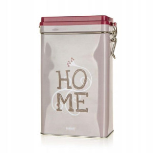 METALOWA PUSZKA pojemnik na Herbatę Kawę HOME 19cm