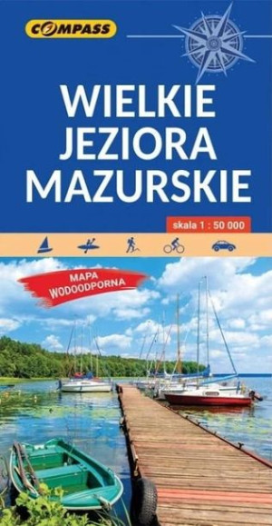 Map. tur.- Wielkie Jeziora Mazurskie lam. 1:50 000 praca zbiorowa