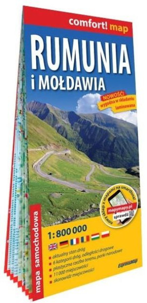 Comfort! map Rumunia i Mołdawia 1:800 000 praca zbiorowa
