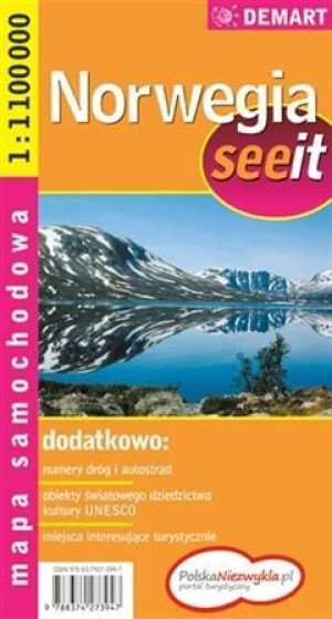 See it Norwegia - mapa samochodowa 1:1000000