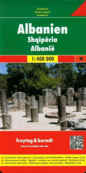 Mapa turystyczna - Albania 1:4000 000 w. niem-ang praca zbiorowa