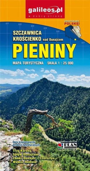 Mapa turystyczna - Pieniny 1:25 000 praca zbiorowa