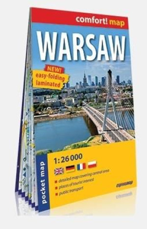 Comfort! map Warsaw 1:26 000 mapa kieszonkowa praca zbiorowa