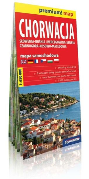 Premium! map Chorwacja 1:650 000 w.2019 praca zbiorowa