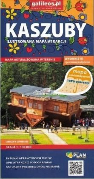 Mapa wodoodporna atrakcji tur. - Kaszuby 1:130 000 praca zbiorowa