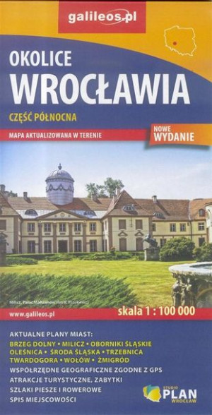 Mapa - Okolice Wrocławia cz. północna 1:100 000 praca zbiorowa