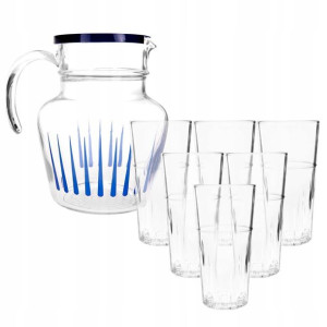 Zestaw Dzbanek 1,4 L + 6 Szklanek Szkło Luminarc