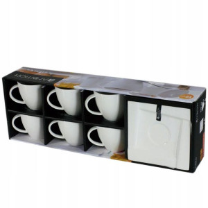 SERWIS KAWOWY FILIŻANKA 6 x 220 ml AMBITION kubiko