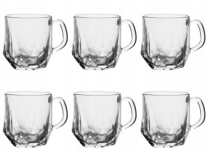 ZESTAW SZKLANKA z uchem KUBEK 6 x 300 ml filiżanka