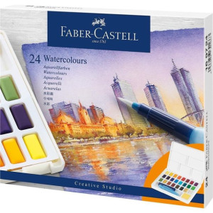 Farby akwarelowe CS kostki 24 kol. FABER CASTELL