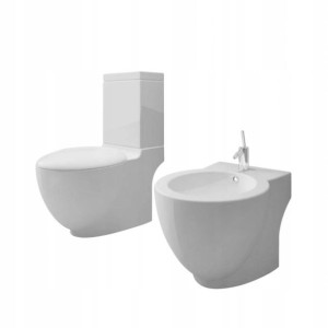 Toaleta Misa Wc Muszla Biała + Deska W/o + Bidet