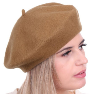 Beret z antenką w stylu francuskim damski