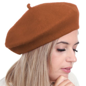Beret z antenką w stylu francuskim damski