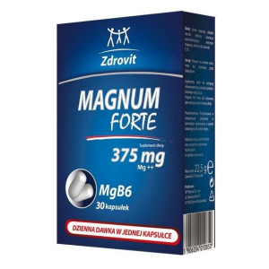 Zdrovit Magnum Forte 375mg 30 kapsułek - Długi termin ważności!