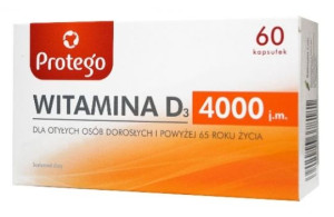 Protego Witamina D 4000 dla dorosłych 60 kapsułek - Długi termin ważności!