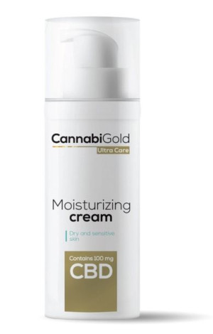 CannabiGold, Ultra Care, Krem nawilżający, skóra sucha i wrażliwa, 50 ml