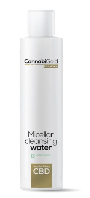 CannabiGold, Ultra Care, Płyn micelarny, skóra tłusta i mieszana, 200 ml