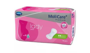 Wkładki anatomiczne chłonne MoliCare Premium Lady Pad 2 krople 14 sztuk - D
