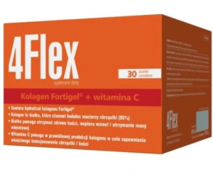 4Flex kolagen na stawy z witaminą C, 30 saszetek - Długi termin ważności!