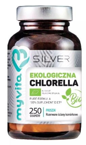 MyVita Silver Chlorella BIO proszek 250g - Długi termin ważności!