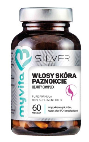 MyVita Silver Włosy Skóra Paznokcie 60 kapsułek - Długi termin ważności!