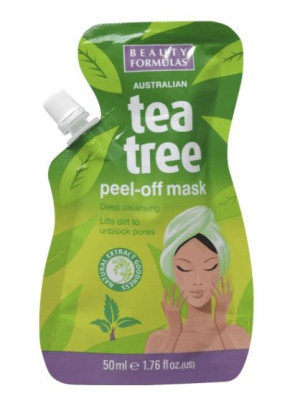 Beauty Formulas, Maseczka do twarzy, Tea Tree, peel off, 50 ml - Długi term
