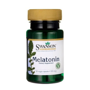 Swanson Melatonina 500mcg 60 kapsułek