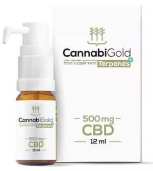CannabiGold, Terpenes+ 500mg, olej, 12 ml - Długi termin ważności!