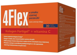 4 Flex czarna porzeczka proszek 30 saszetek - Długi termin ważności!