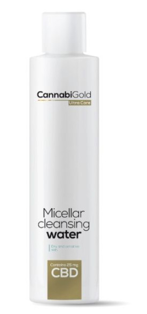 CannabiGold, Ultra Care, Płyn micelarny, skóra sucha i wrażliwa, 200 ml
