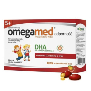 Omegamed Odporność 5+ Syrop w kapsułkach 30 kapsułek - Długi termin ważnośc