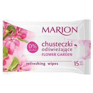 Marion Chusteczki odświeżające Flower Garden 15 sztuk - Długi termin ważnoś