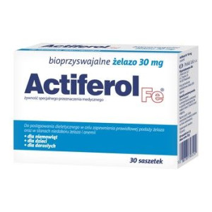 ActiFerol Fe 30 mg proszek do rozpuszczania 30 saszetek - Długi termin ważn