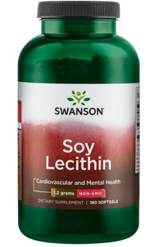 Swanson Lecytyna 1200mg 180 kapsułek - Długi termin ważności!