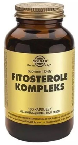 Solgar Fitosterole Kompleks 100 kapsułek - Długi termin ważności!
