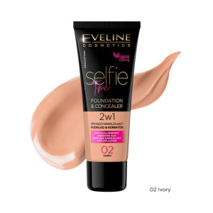 Eveline Selfie Time Podkład-korektor 2w1 02 Ivory 30 ml