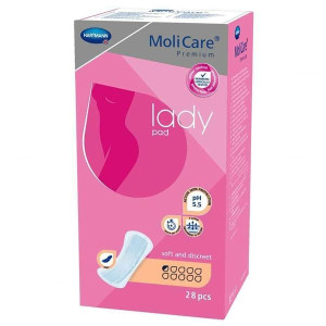 Wkładki anatomiczne chłonne MoliCare Premium lady pad 15 kropli 14 sztuk -
