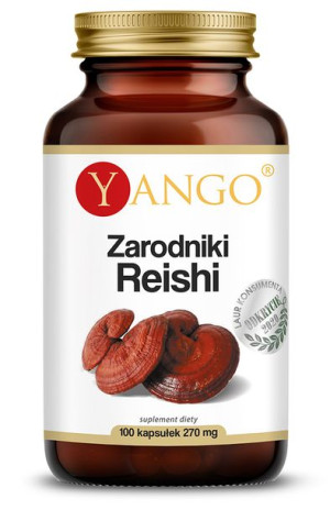 Yango, Zarodniki reishi, 100 kapsułek - Długi termin ważności!