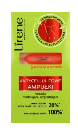 Lirene, Antycellulitowe ampułki, kuracja modelująco-wygładzająca, 5x7 ml -