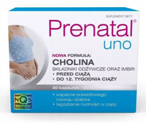 Prenatal Uno 30 kapsułek - Długi termin ważności!
