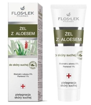 Flos-Lek Żel z aloesem do skóry suchej 50ml - Długi termin ważności!