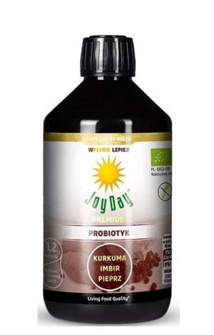 EKO Probiotyk Joy Day Kurkuma-imbir-pieprz 500 ml - Długi termin ważności!